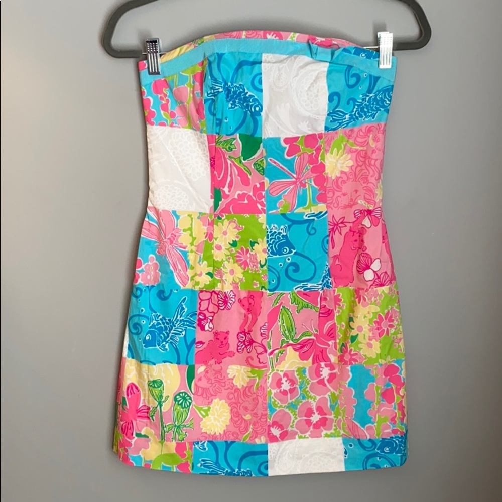 CLASSIC LILLY PULITZER STRAPLESS DRESS
